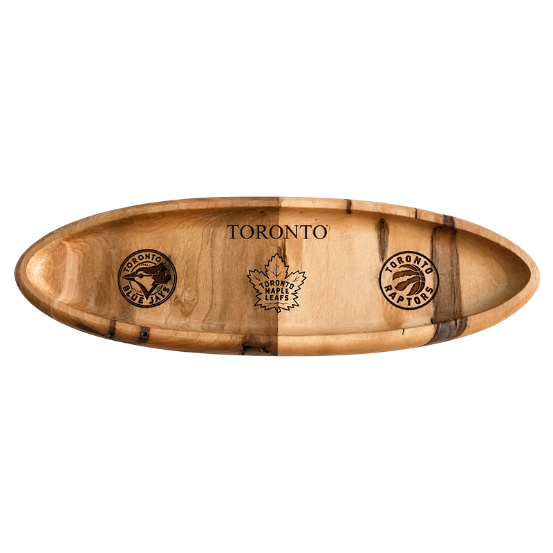 Personalize Wormy Maple Oval Dish