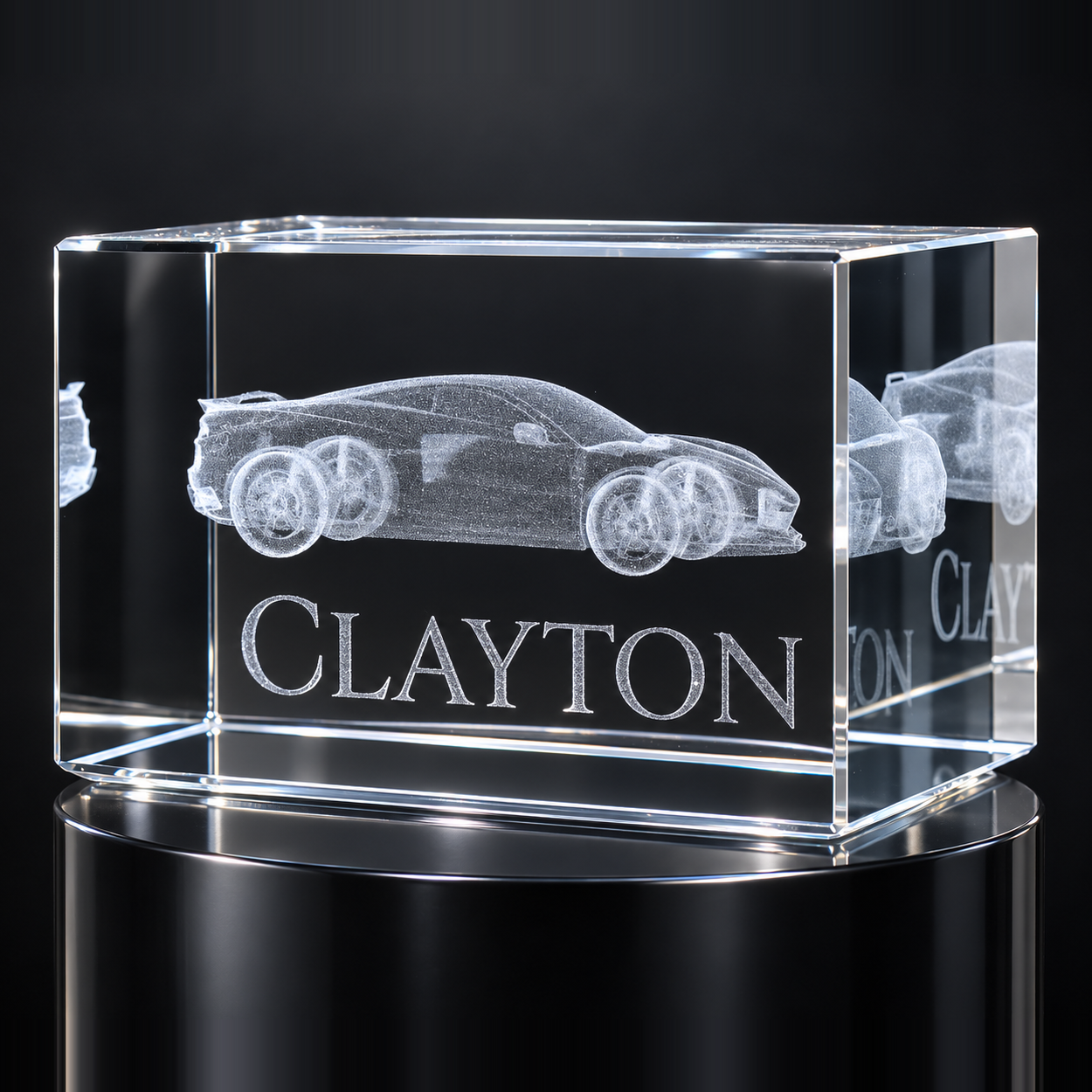 Personalized K9 Crystal Engraving