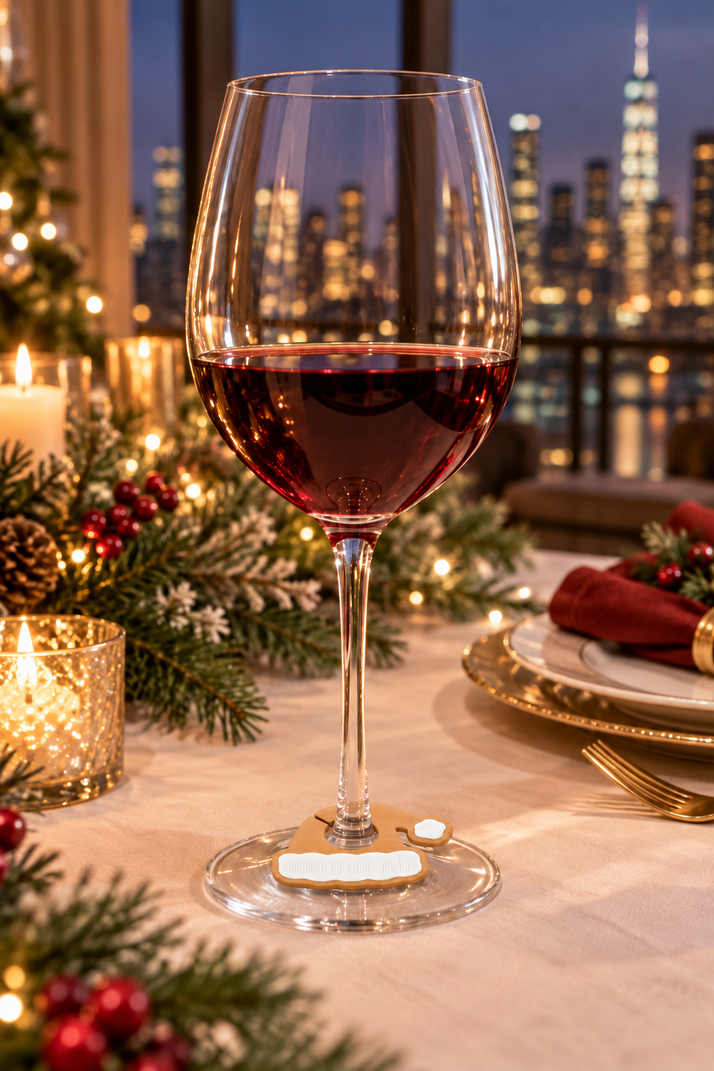 Christmas Wine Glass Markers — Set of 6