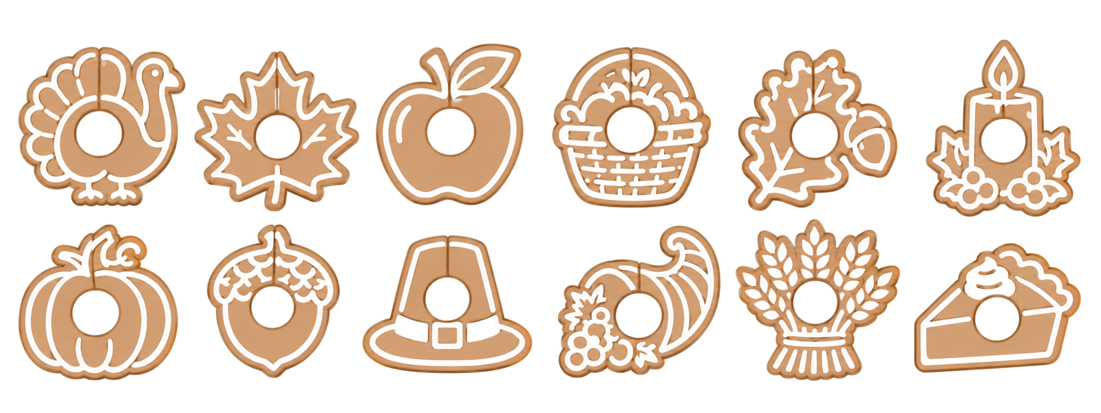 Thanksgiving Wine Glass Markers — Set of 6 Production