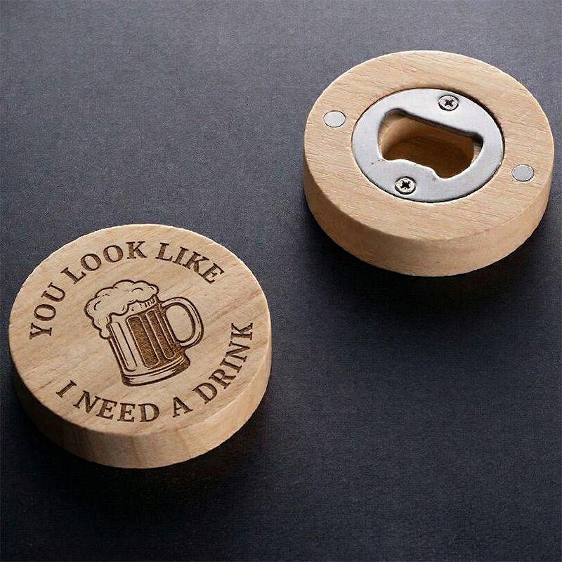 Bamboo Bottle Opener - Personalized Custom Gift