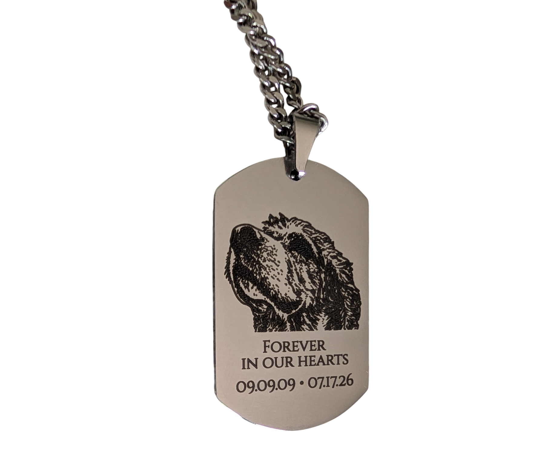 Personalized Memorial Dog Tag Necklace Production