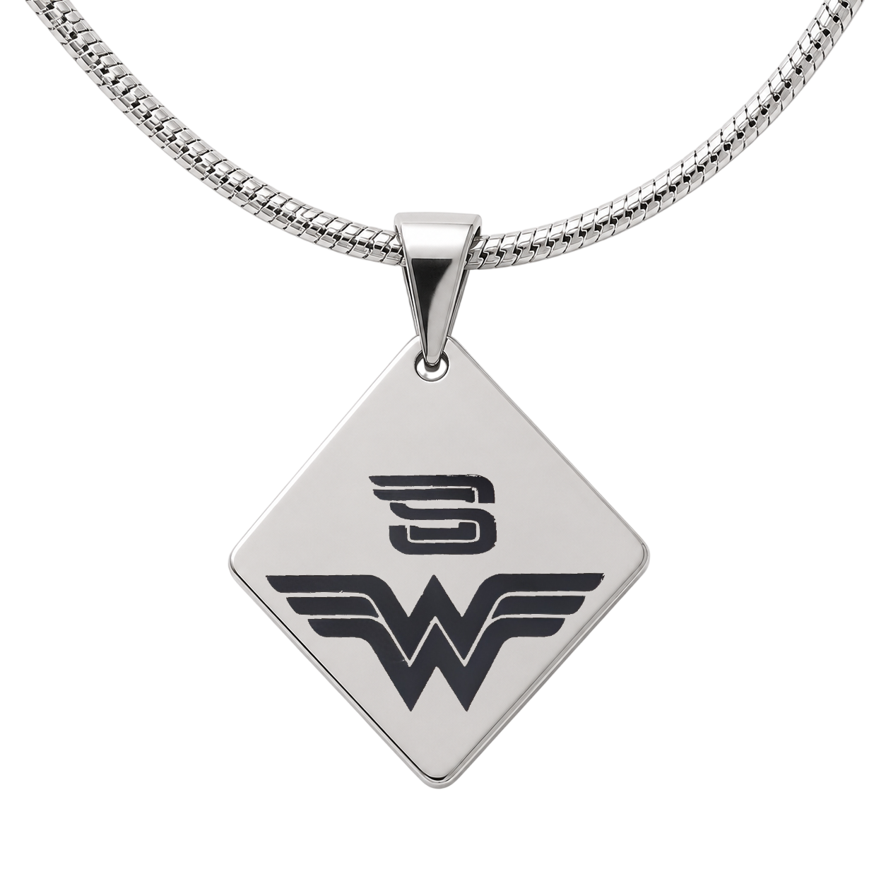 Personalized Stainless Steel Anniversary Pendant