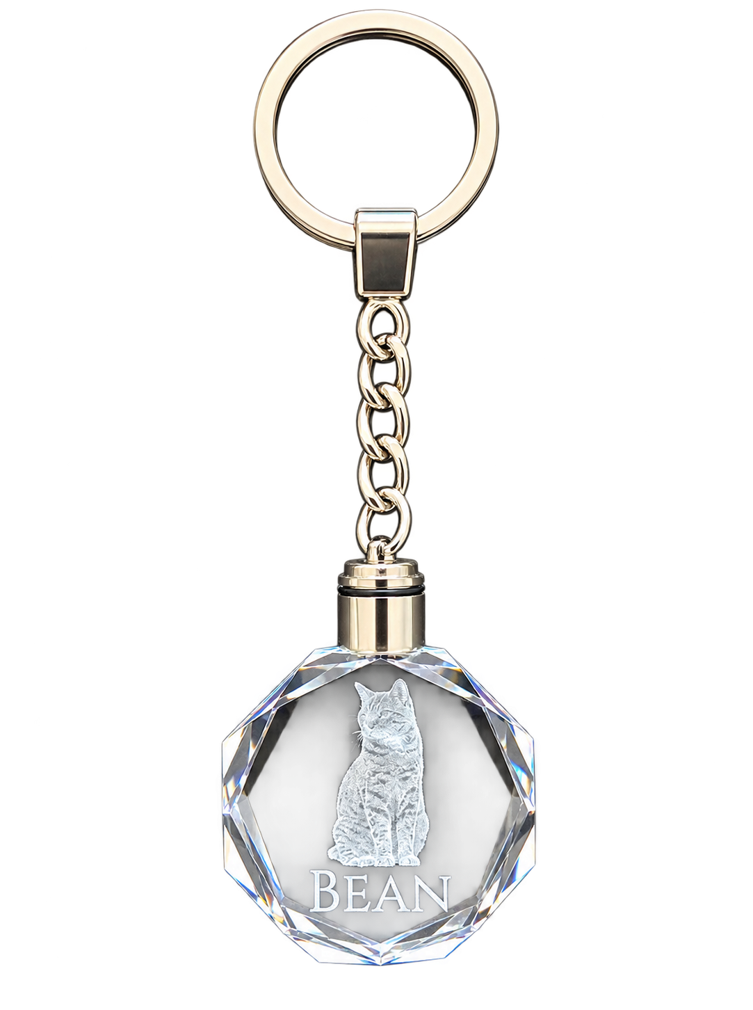 K9 Crystal Inner Engraved Keychain